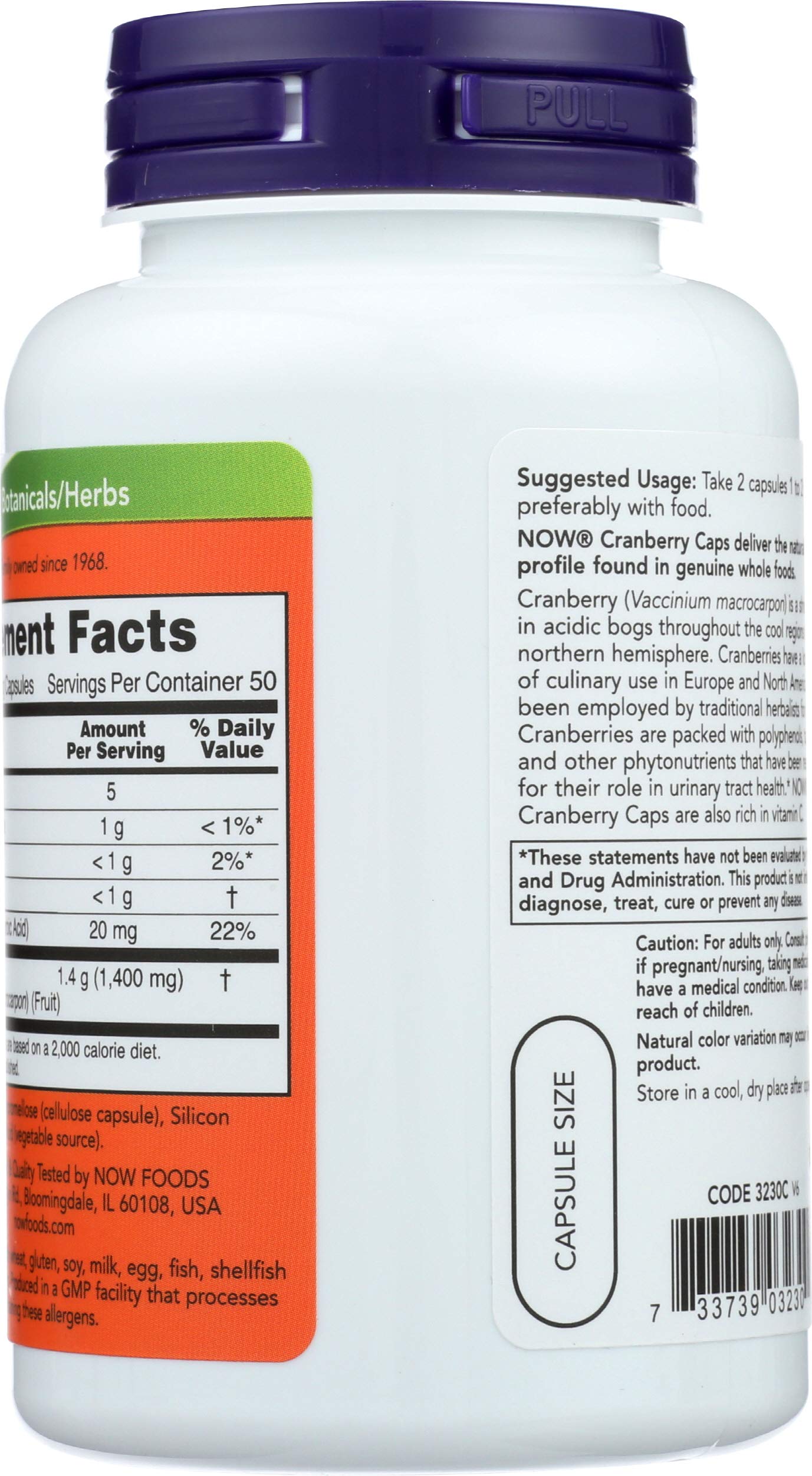 Cápsulas veganas NOW Cranberry Concentrate listas para añadir a tu rutina diaria
