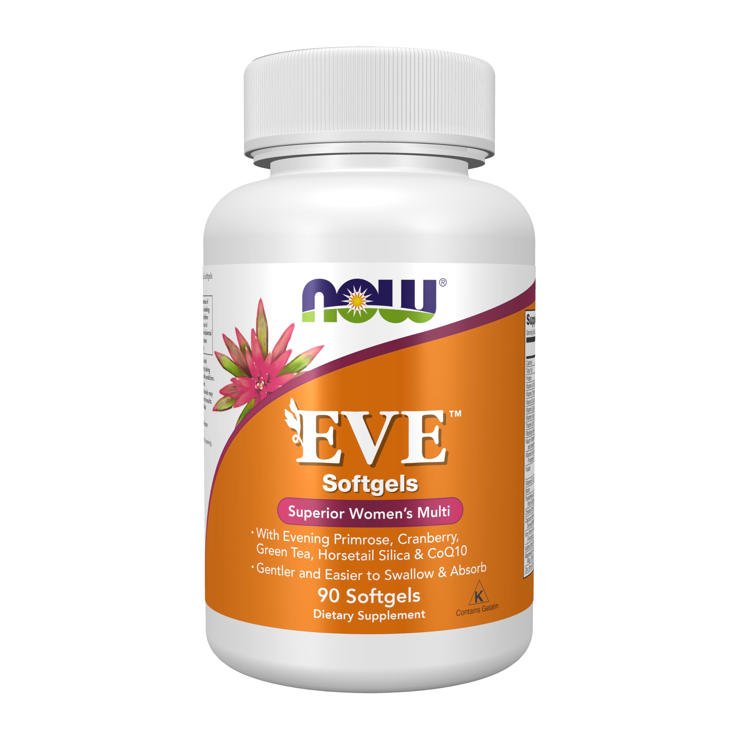 NOW Foods Eve multivitaminas para mujer en frasco, apoyo diario al bienestar