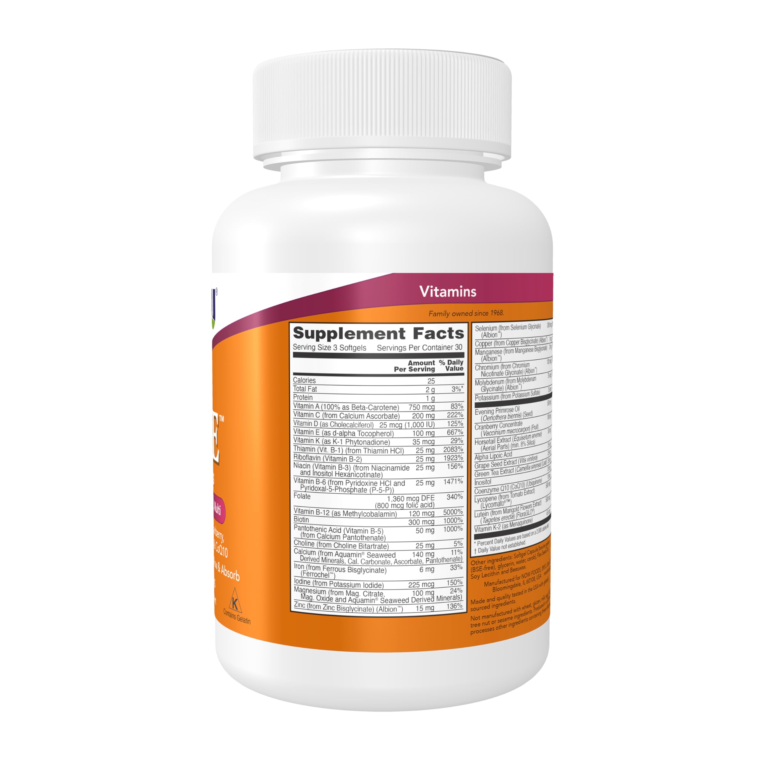 NOW Foods Eve onagra aceite cápsulas para nutrición femenina