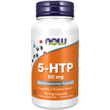 NOW Foods 5-HTP cápsulas dentro del frasco, posible apoyo al bienestar diario