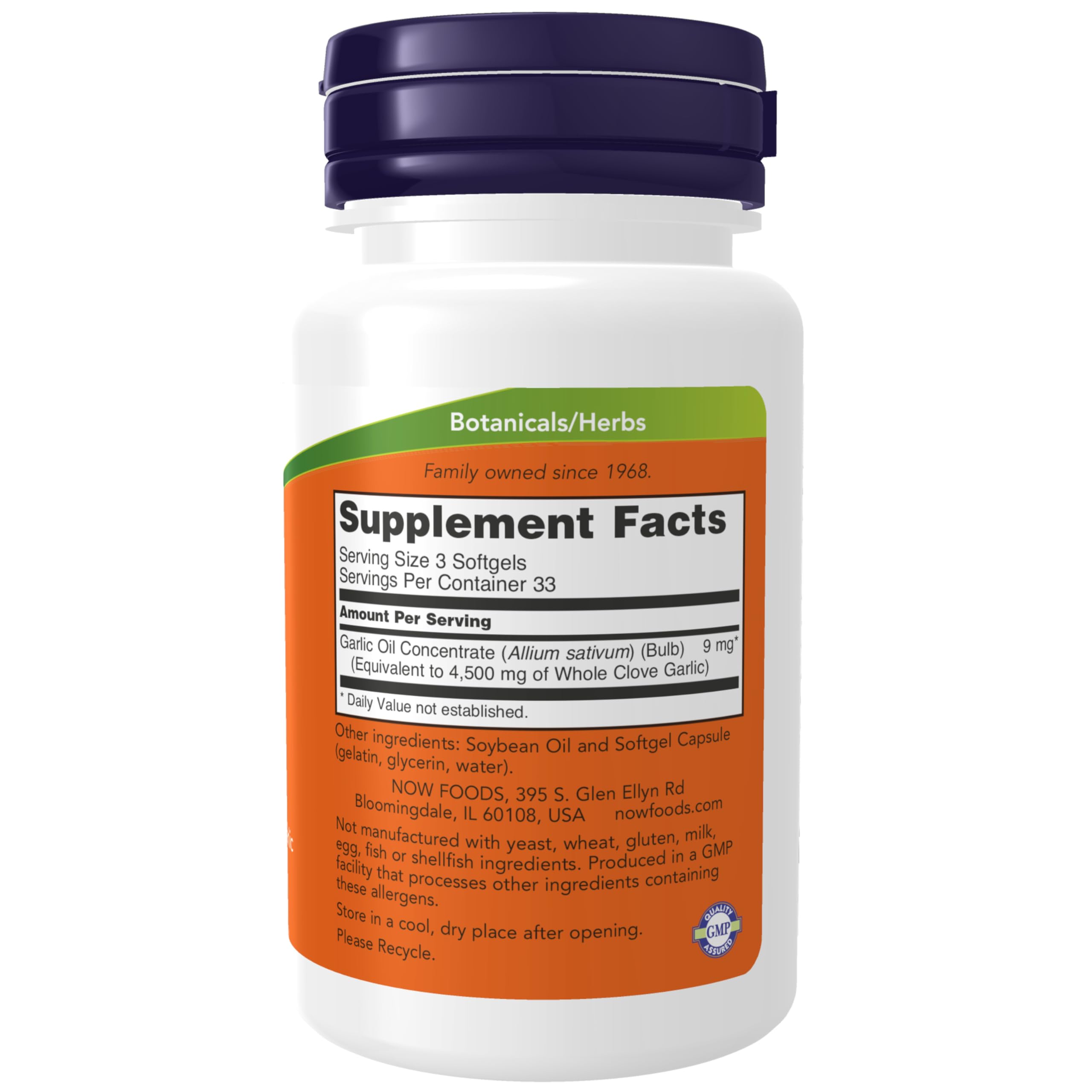 NOW Foods Aceite de ajo 1500 mg, nutrientes naturales como azufrados y aminoácidos.