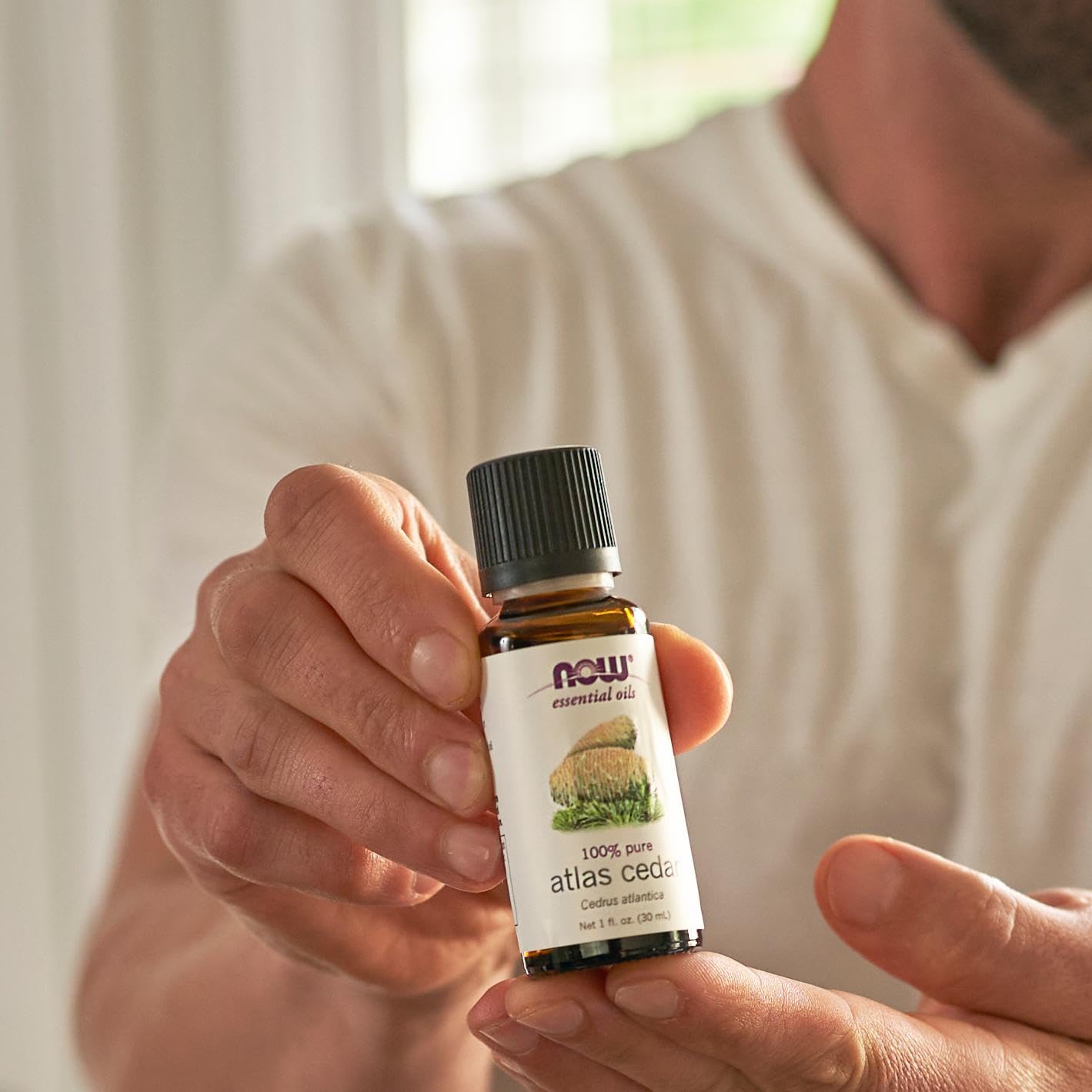 NOW Foods Aceite de Cedro del Atlas listo para uso seguro y natural en difusor