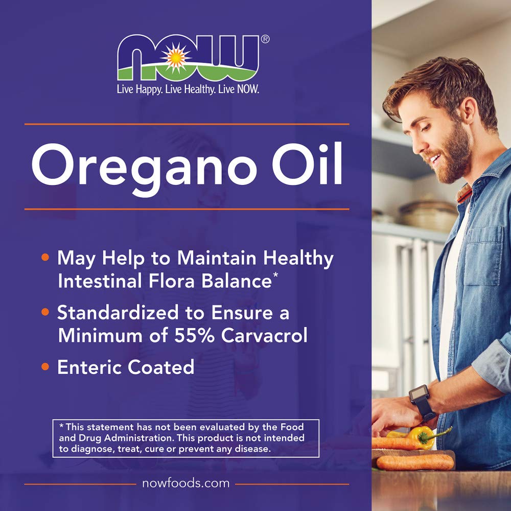 NOW Foods Oregano Oil certificado sin lactosa, sin gluten y sin soja