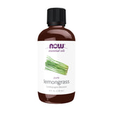 NOW Foods Aceite Esencial Lemongrass: botella lista para aroma energizante en ambientes.