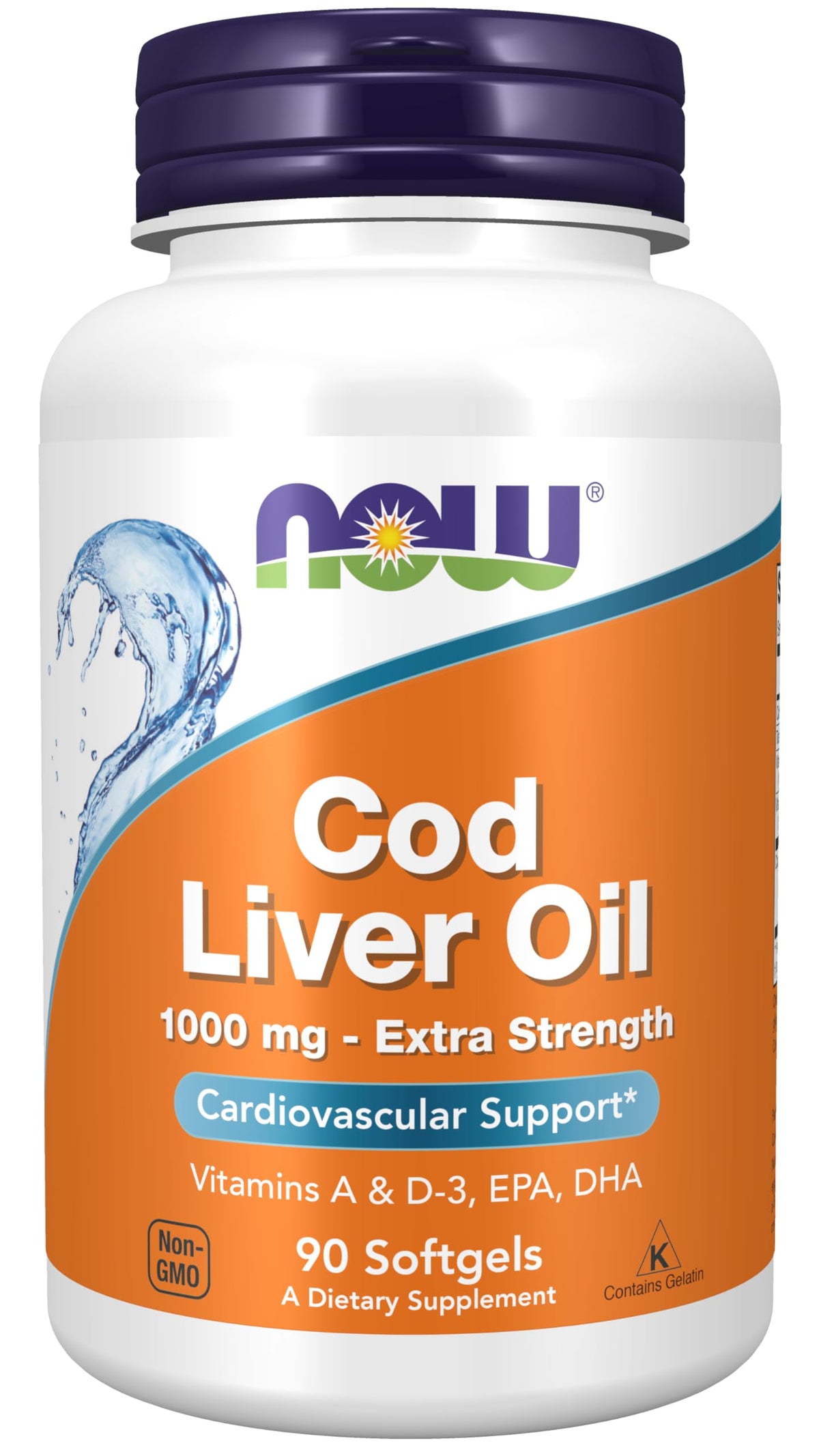 NOW Foods cápsulas aceite hígado bacalao, 1000 mg, apoyo nutricional diario