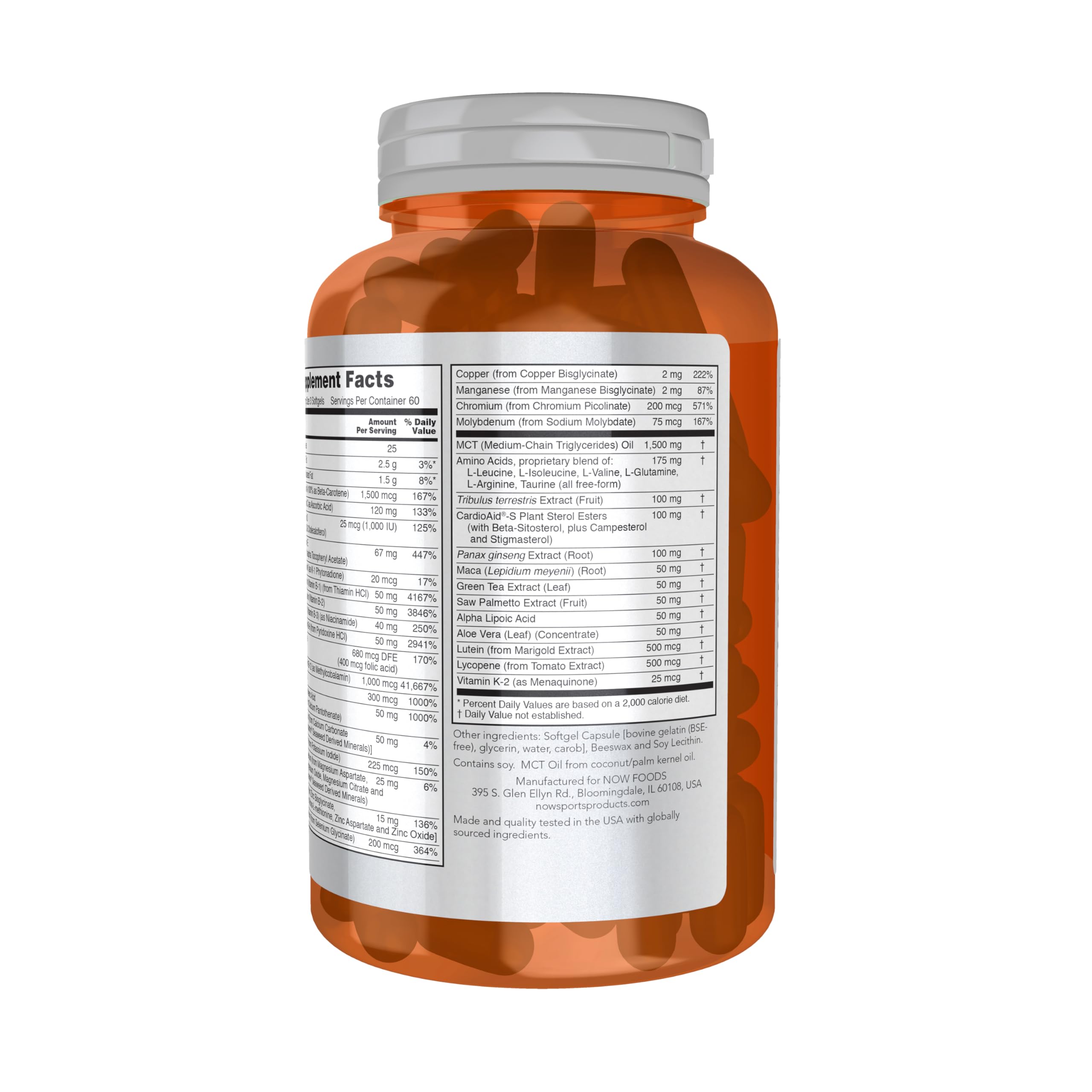NOW Foods Aceite MCT base, fuente de energía rápida para entrenamientos.