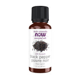 NOW Foods Pimienta Negra frasco 1 oz, aroma estimulante para aromaterapia.