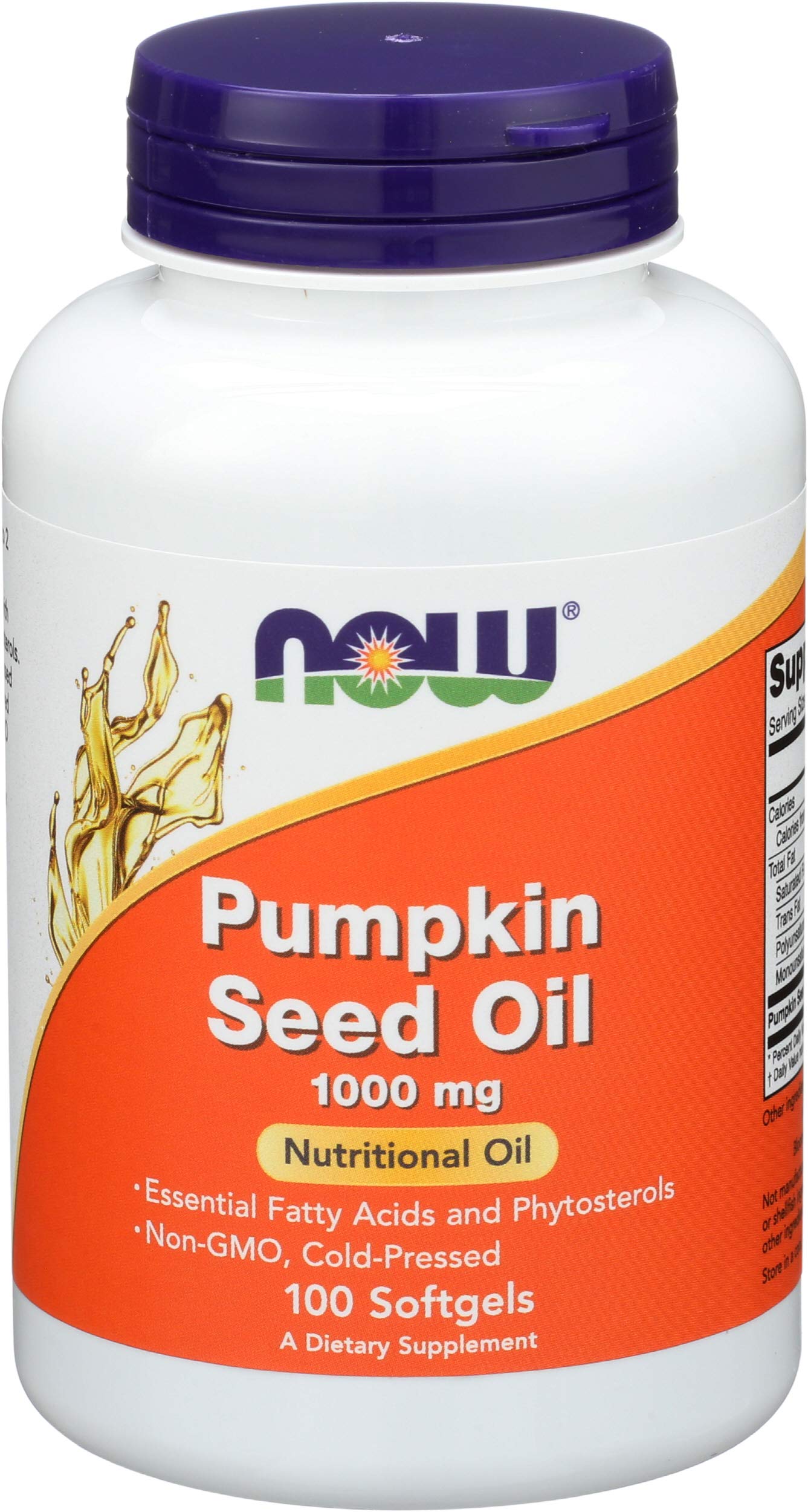NOW Foods Aceite de Semilla de Calabaza, botella para uso diario y fitoesteroles.
