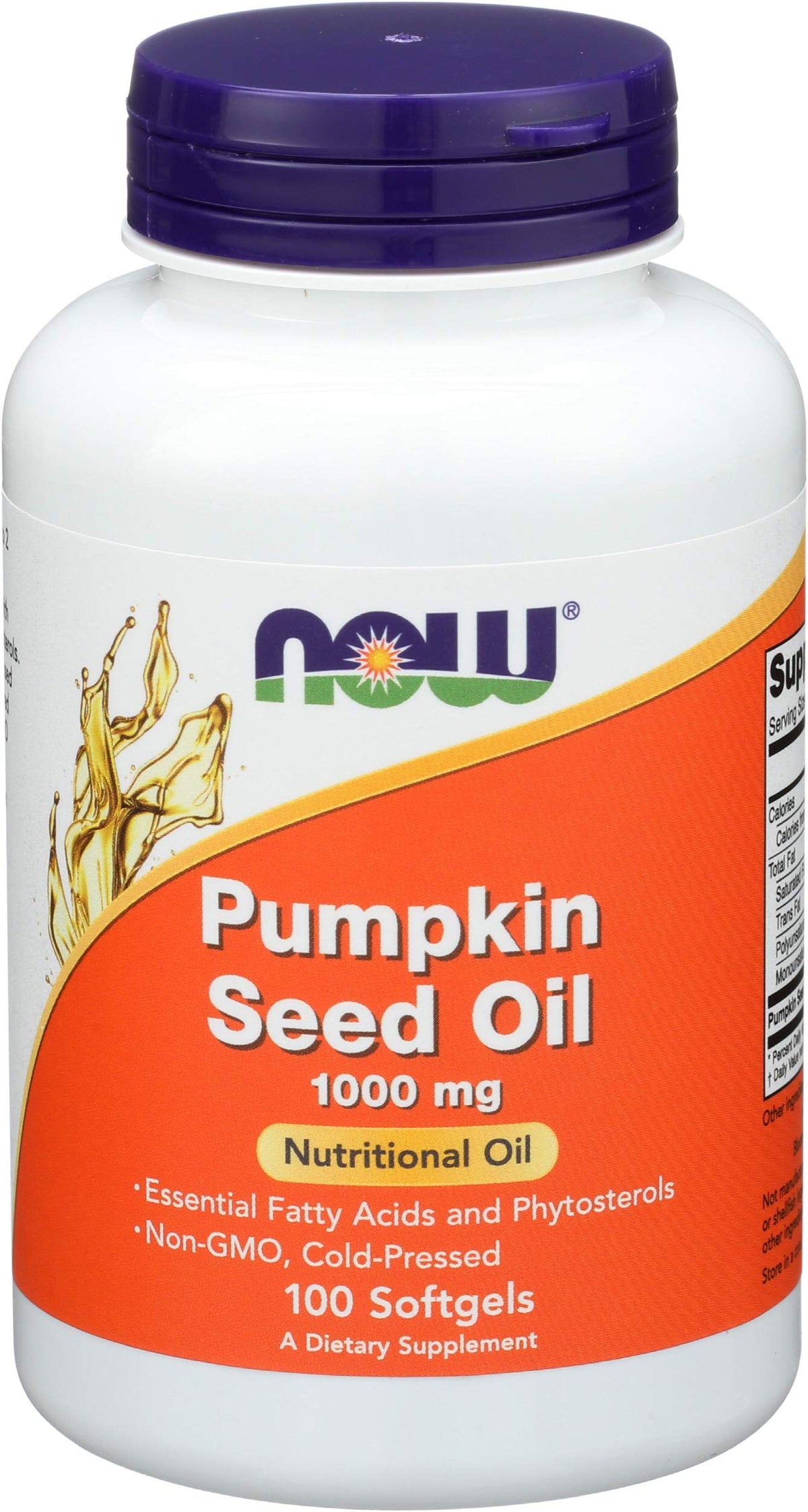 NOW Foods Aceite de Semilla de Calabaza, botella para uso diario y fitoesteroles.