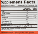 NOW Foods Aceite de Semilla de Calabaza, etiqueta frontal con información clara.