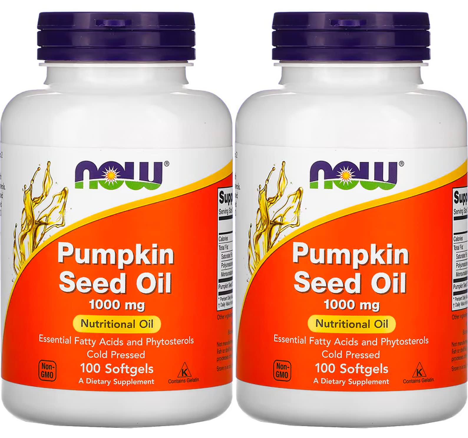 NOW Foods aceite de semilla de calabaza, cápsulas blandas 1000 mg, apoya bienestar diario