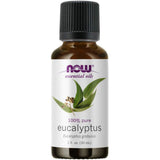 NOW Foods aceites esenciales eucalipto en botella para vaporización y limpieza del aire