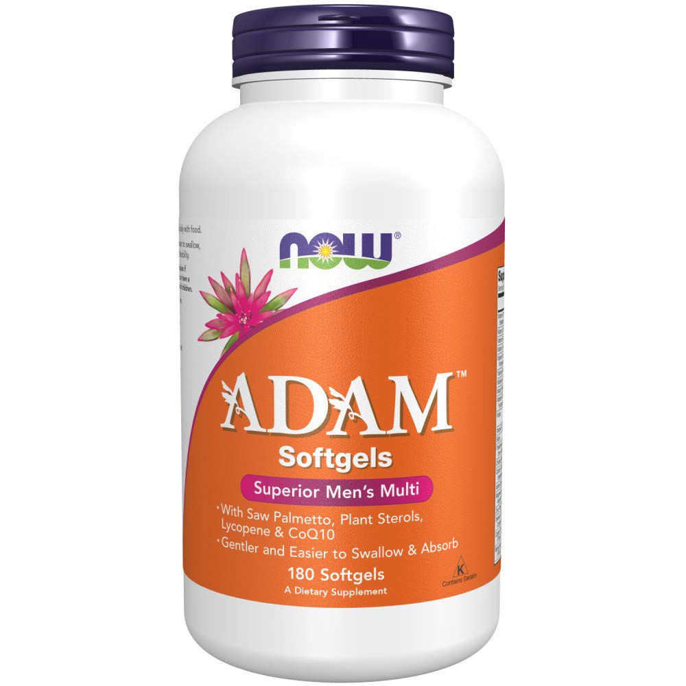 NOW Foods Adam, botella de softgeles, apoyo diario para hombres.