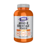 NOW Foods Amino-9 Essentials polvo etiqueta, fuente de aminoácidos esenciales.