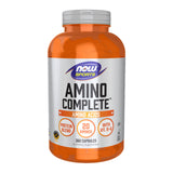 NOW Foods Amino Complete, botella 360 cápsulas, apoyo a la salud muscular y recuperación diaria.