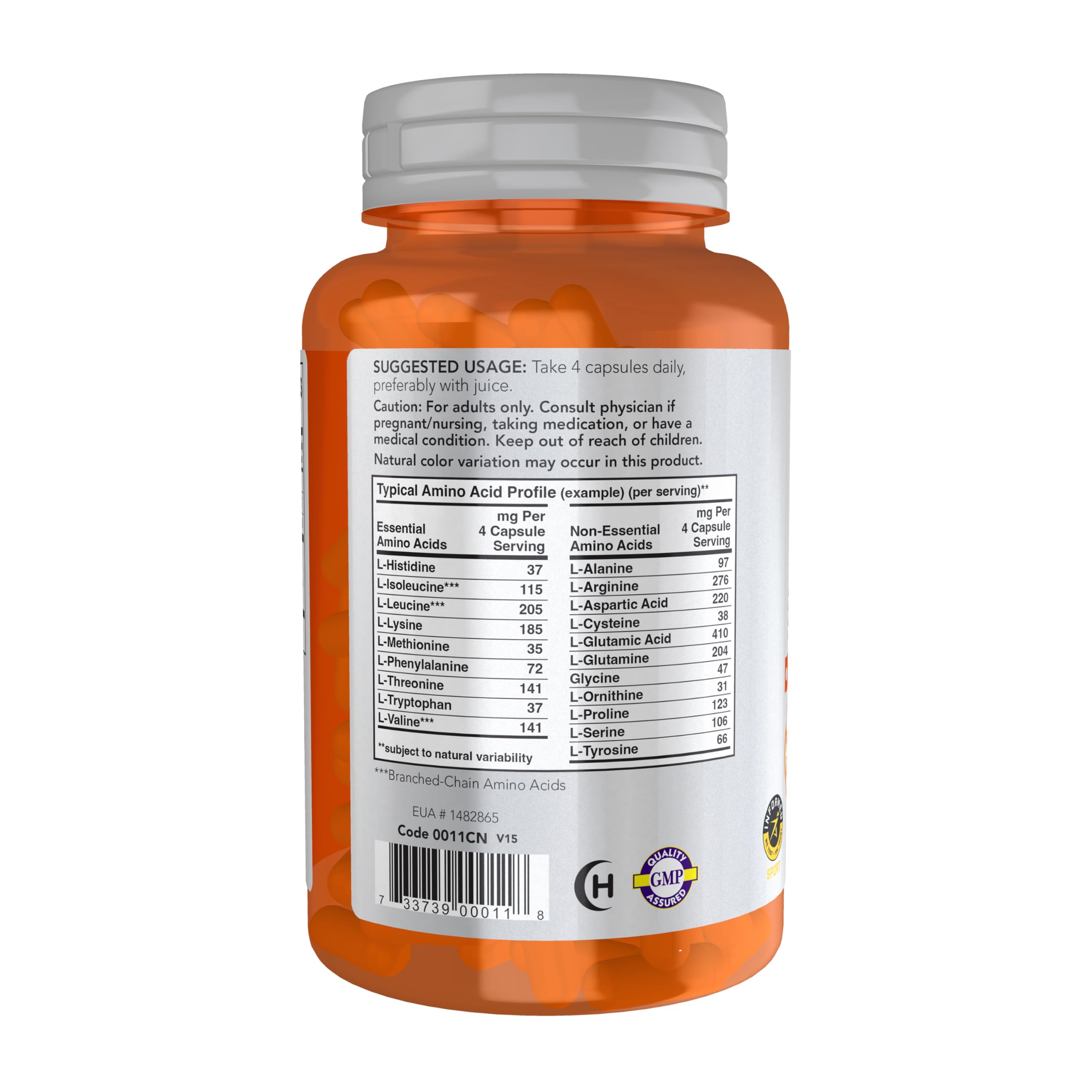 NOW Foods Amino Complete: cápsulas en mano muestran facilidad de ingesta.