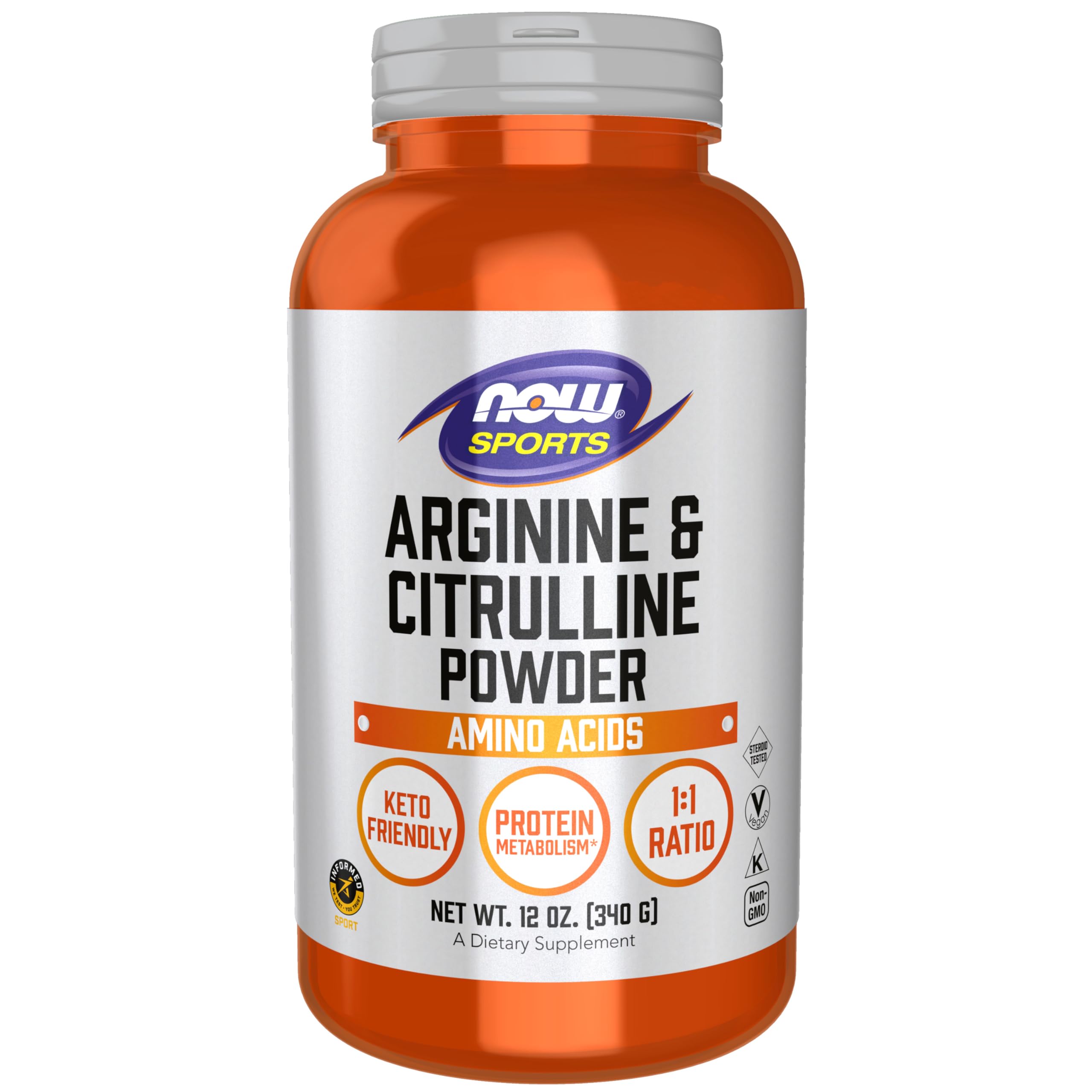 NOW Foods Arginina Citrulina polvo: polvo fino para batidos y rendimiento deportivo