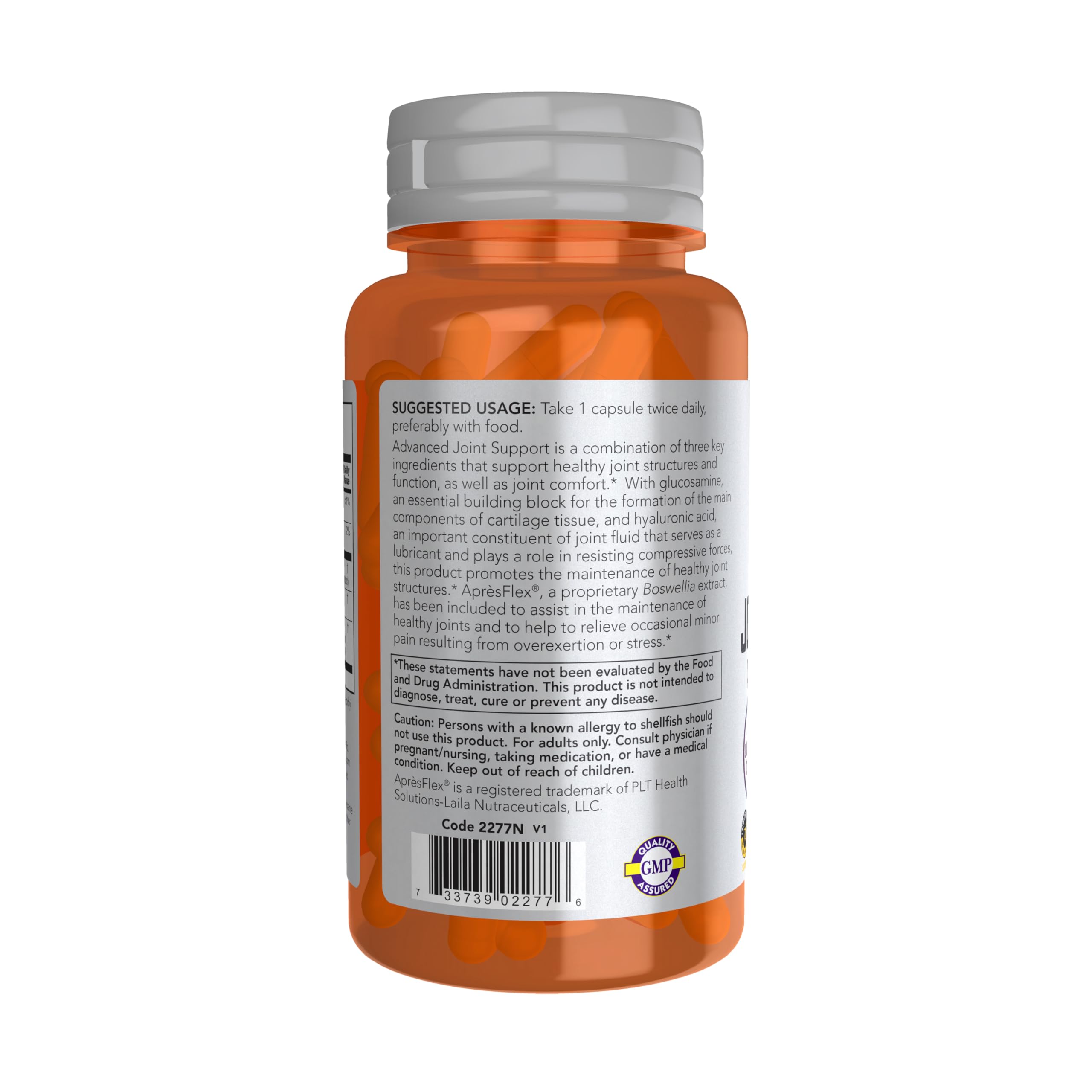 NOW Foods Advanced Joint Support etiqueta: AprèsFlex para mantenimiento de las articulaciones y alivio ocasional