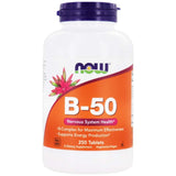 NOW Foods B-50 tabletas en caja, apoyo a la energía diaria.