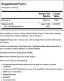 NOW Foods B-12 1000mcg, etiqueta del envase, facilita la planificación de la ingesta diaria