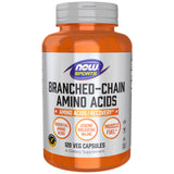 NOW Foods BCAA botella de cápsulas vegetales para entrenamiento y energía sostenida