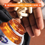 NOW Foods BCAA cápsulas, envase de fitness ideal para entrenamientos