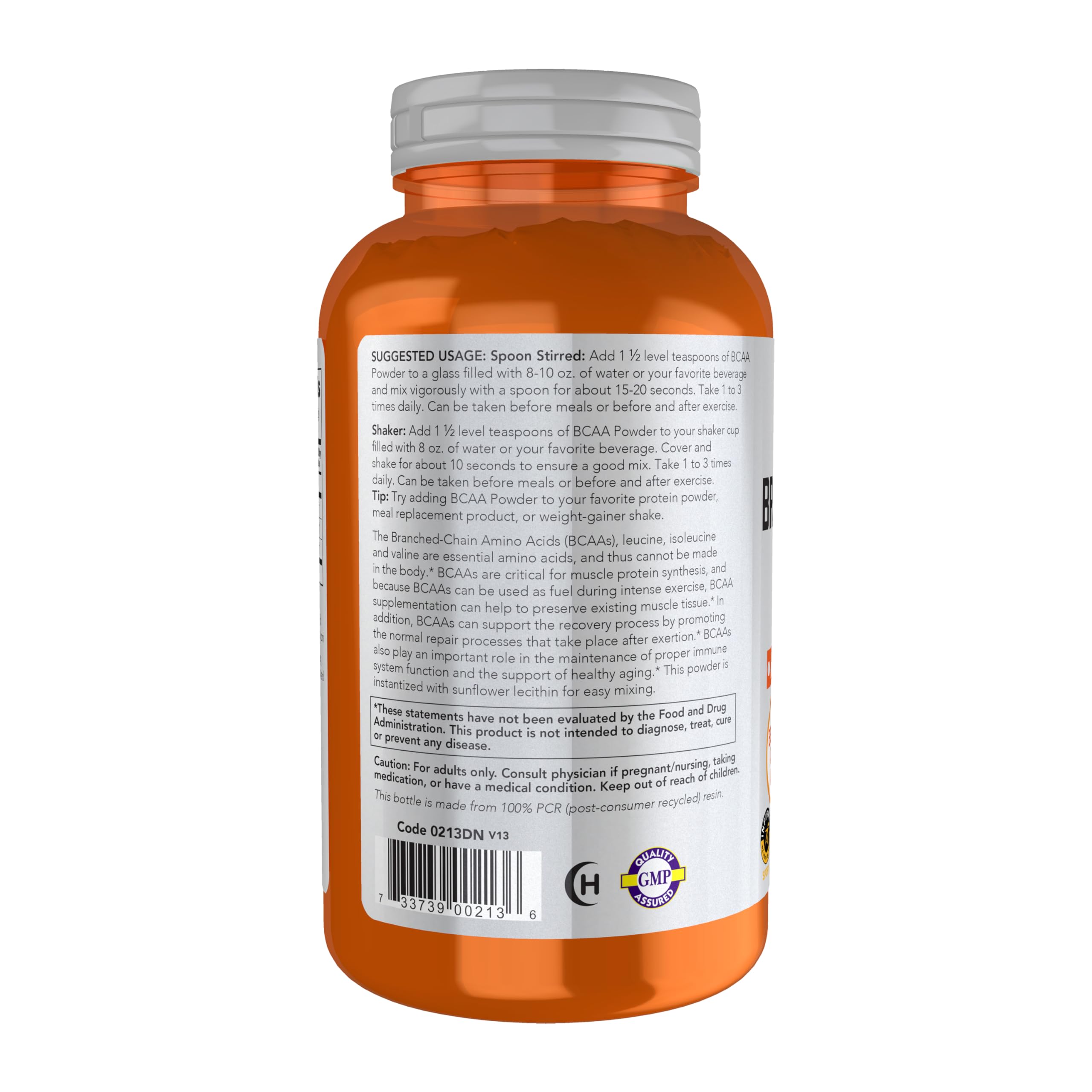 Medidor incluido en NOW Foods BCAA para medir porciones