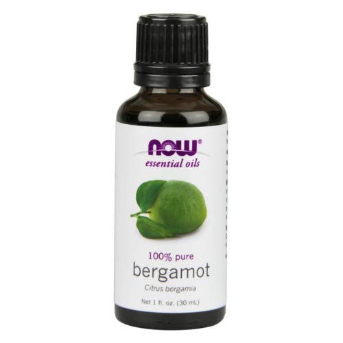 NOW Foods bergamota: envase práctico para aromaterapia en casa.