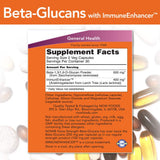 NOW Foods Beta-Glucanos ImmunEnhancer envase con dos unidades para conveniencia