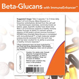 NOW Foods Beta-Glucanos ImmunEnhancer etiqueta frontal destacando ingredientes clave