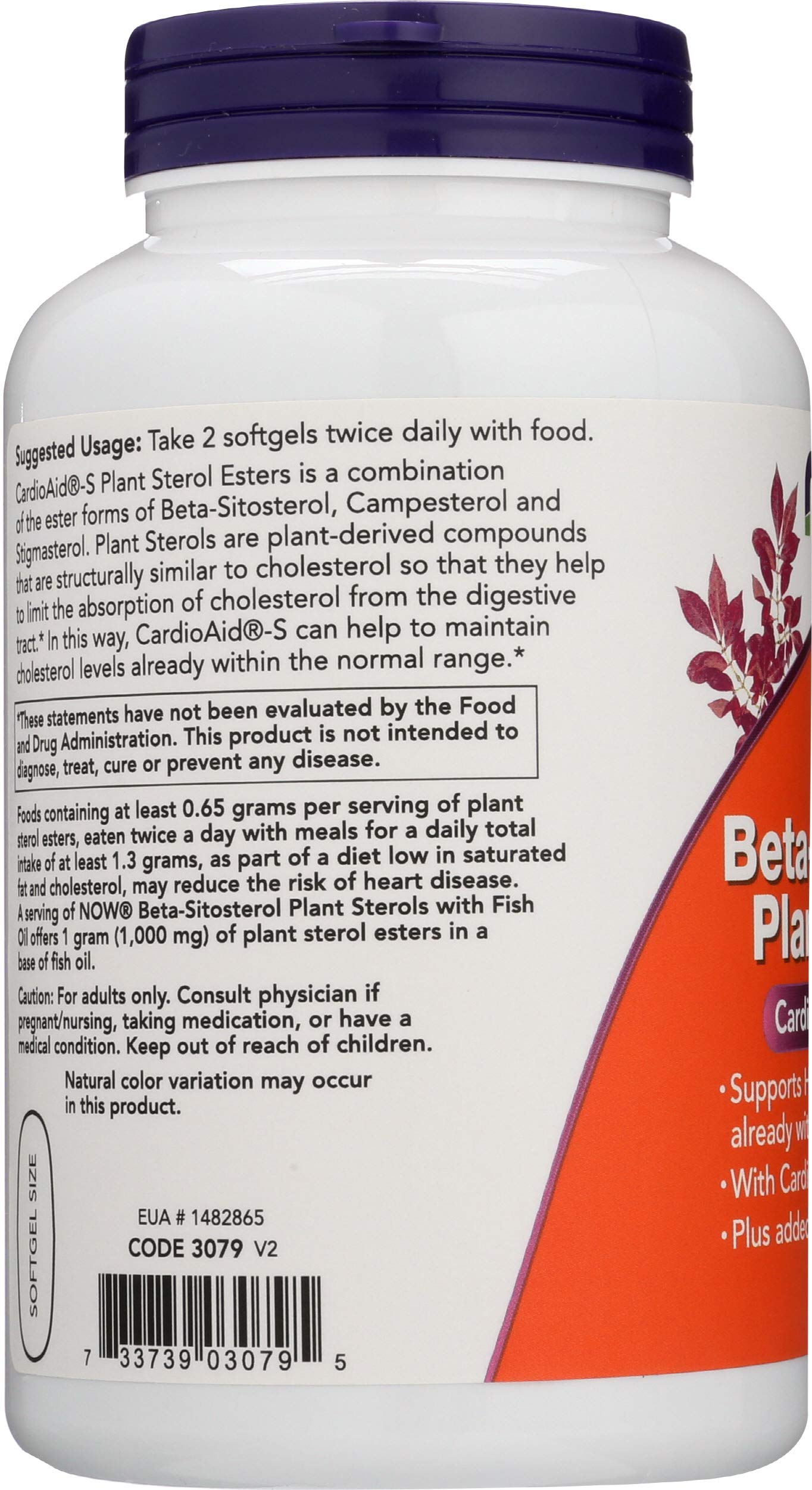 NOW Foods Beta-Sitosterol, geles en palma para ingesta diaria.