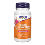 NOW Foods betacaroteno natural en botella; apoyo antioxidante diario.