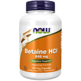 NOW Foods Betaine HCl 648 mg cápsulas: apoyo digestivo suave