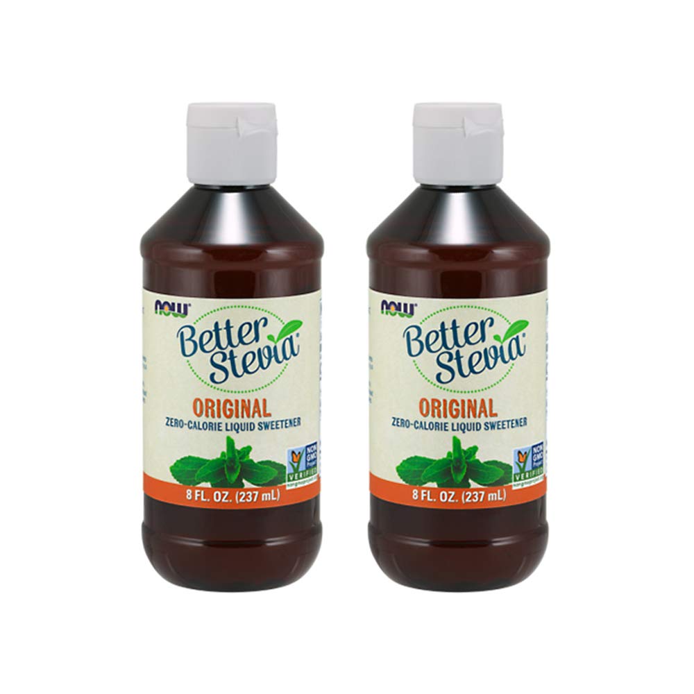 NOW Foods Better Stevia Original botella endulza bebidas sin calorías
