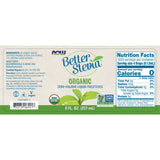 NOW Foods BetterStevia: vista frontal de la botella, opción natural para endulzar.