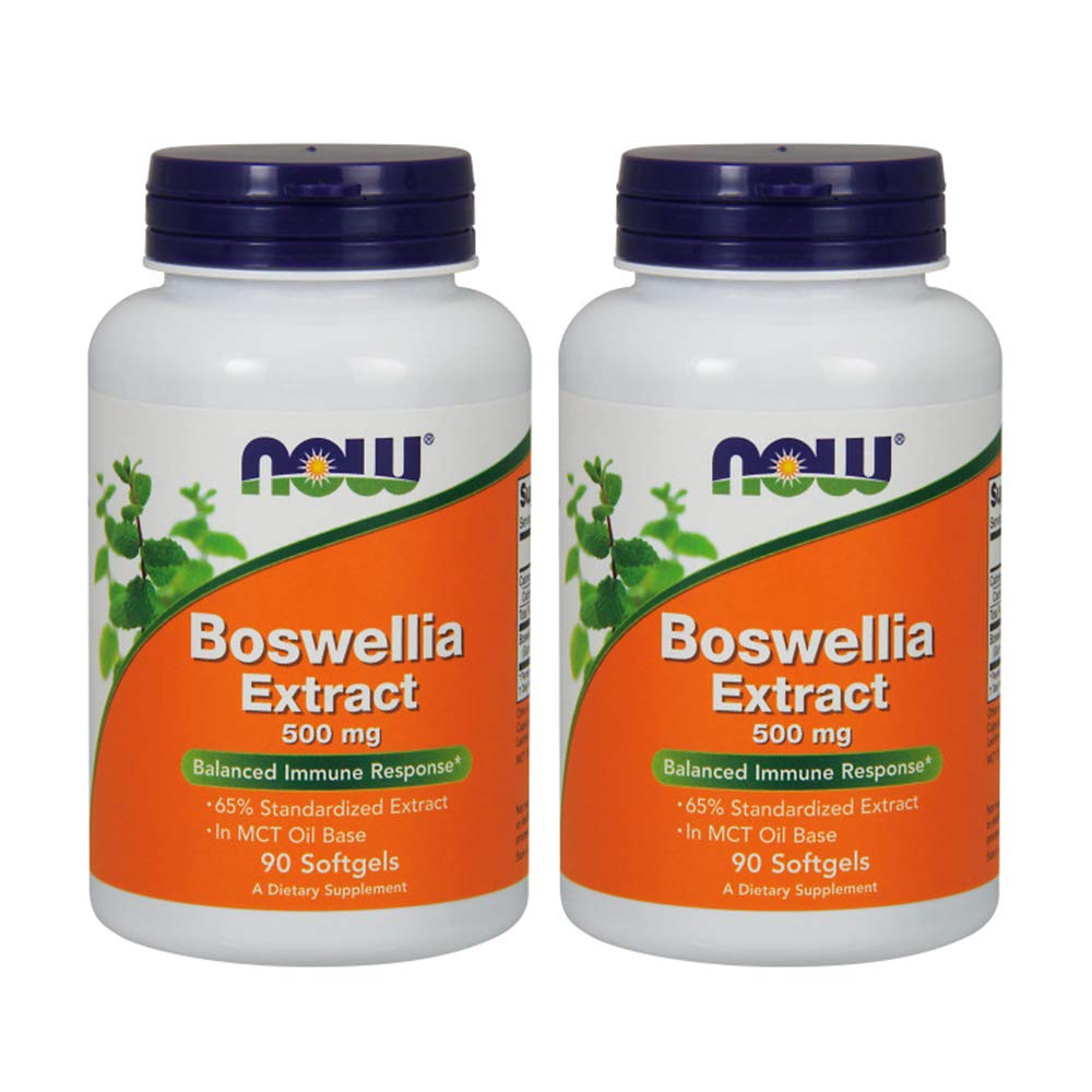 NOW Foods Boswellia Extract cápsulas suaves en frascos dobles para uso diario