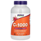 NOW Foods C 1000, botella de capsulas, dosis diaria conveniente para apoyo general.