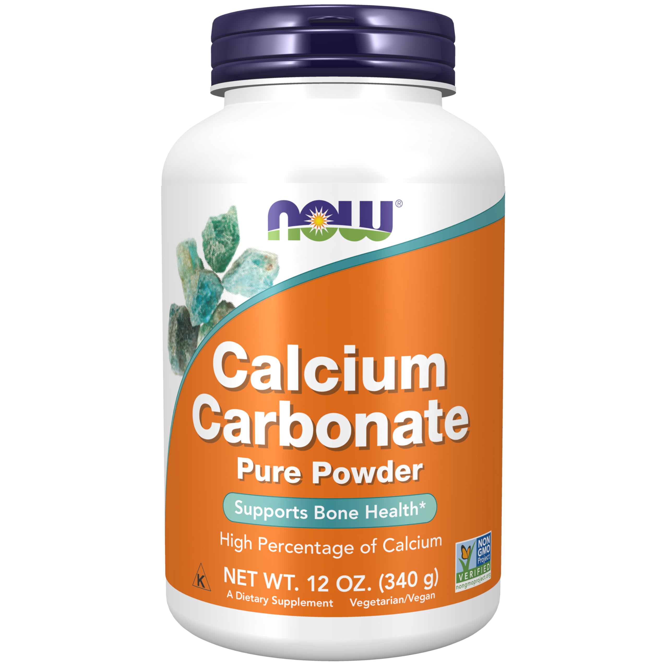 NOW Foods Calcium Carbonate: polvo de alto contenido, podría contribuir al mantenimiento de huesos