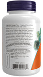 NOW Foods calcio de coral 1000 mg, etiqueta nutricional clara