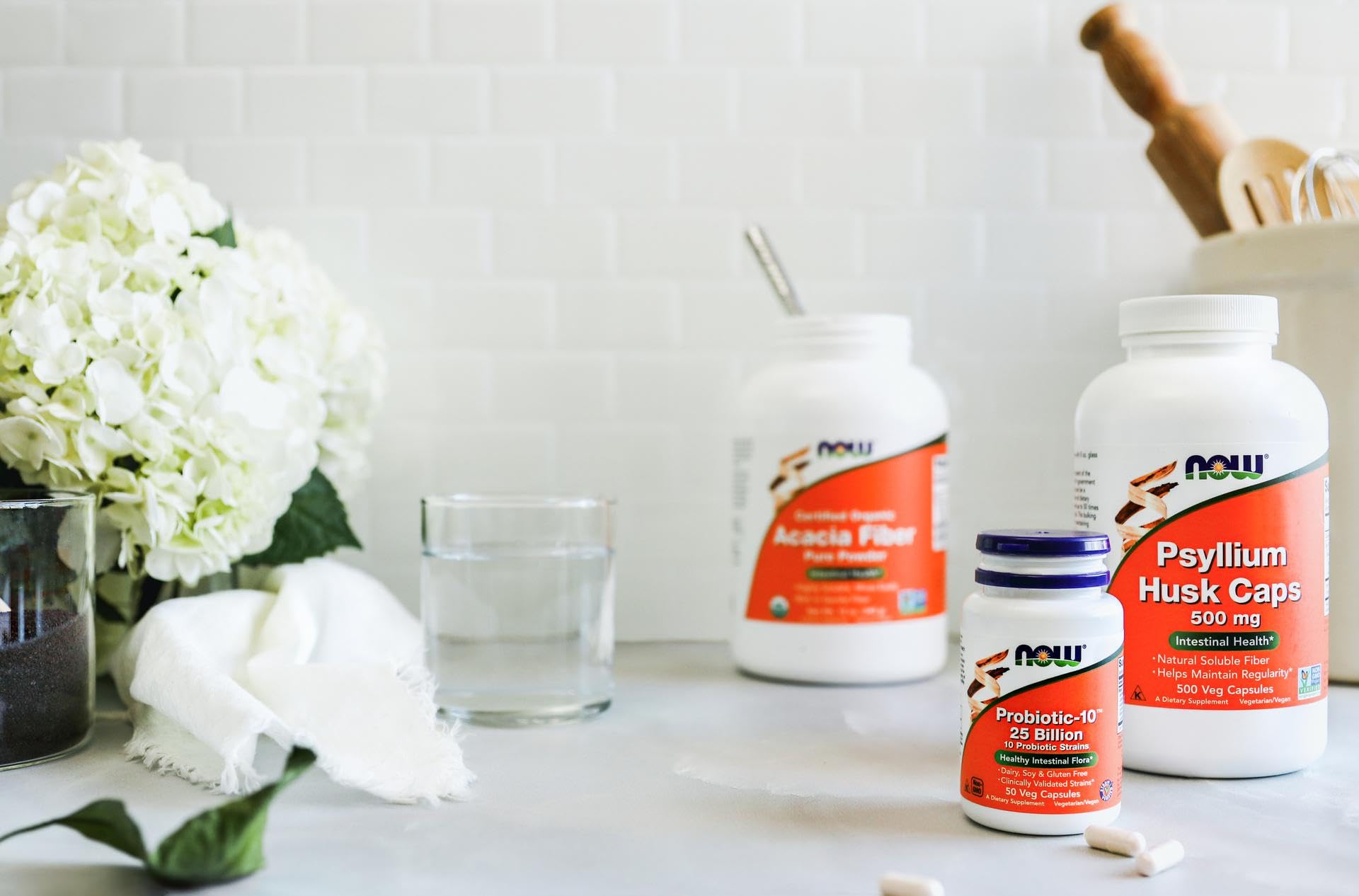 NOW Foods Psyllium cápsulas aptas para dietas cetogénicas