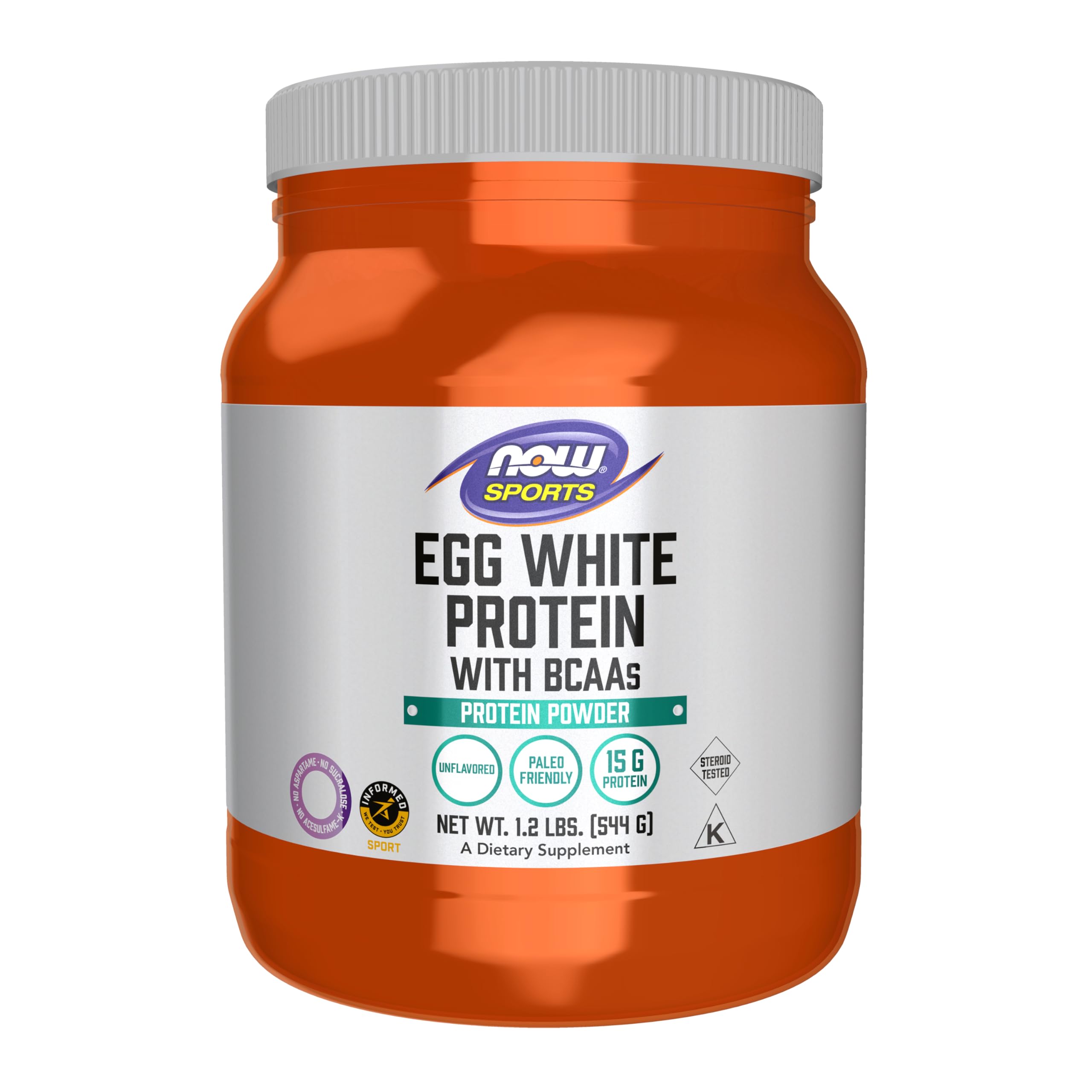 NOW Foods Egg White Protein en envase, polvo proteico de calidad para batidos diarios