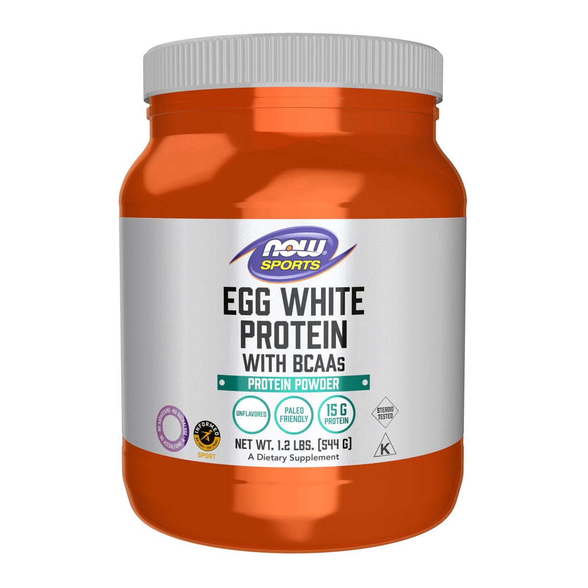 NOW Foods Egg White Protein en envase, polvo proteico de calidad para batidos diarios