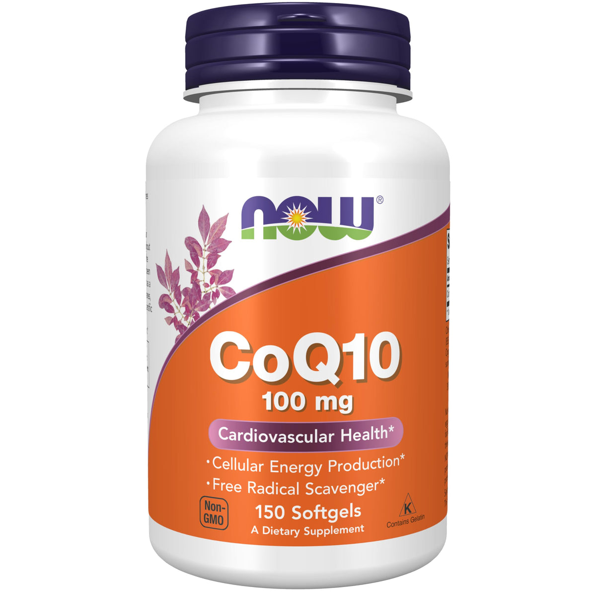 NOW Foods CoQ10 cápsulas suaves de 100 mg para energía celular.