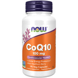 NOW Foods CoQ10 con bayas de espino: vertido de botella para uso diario.