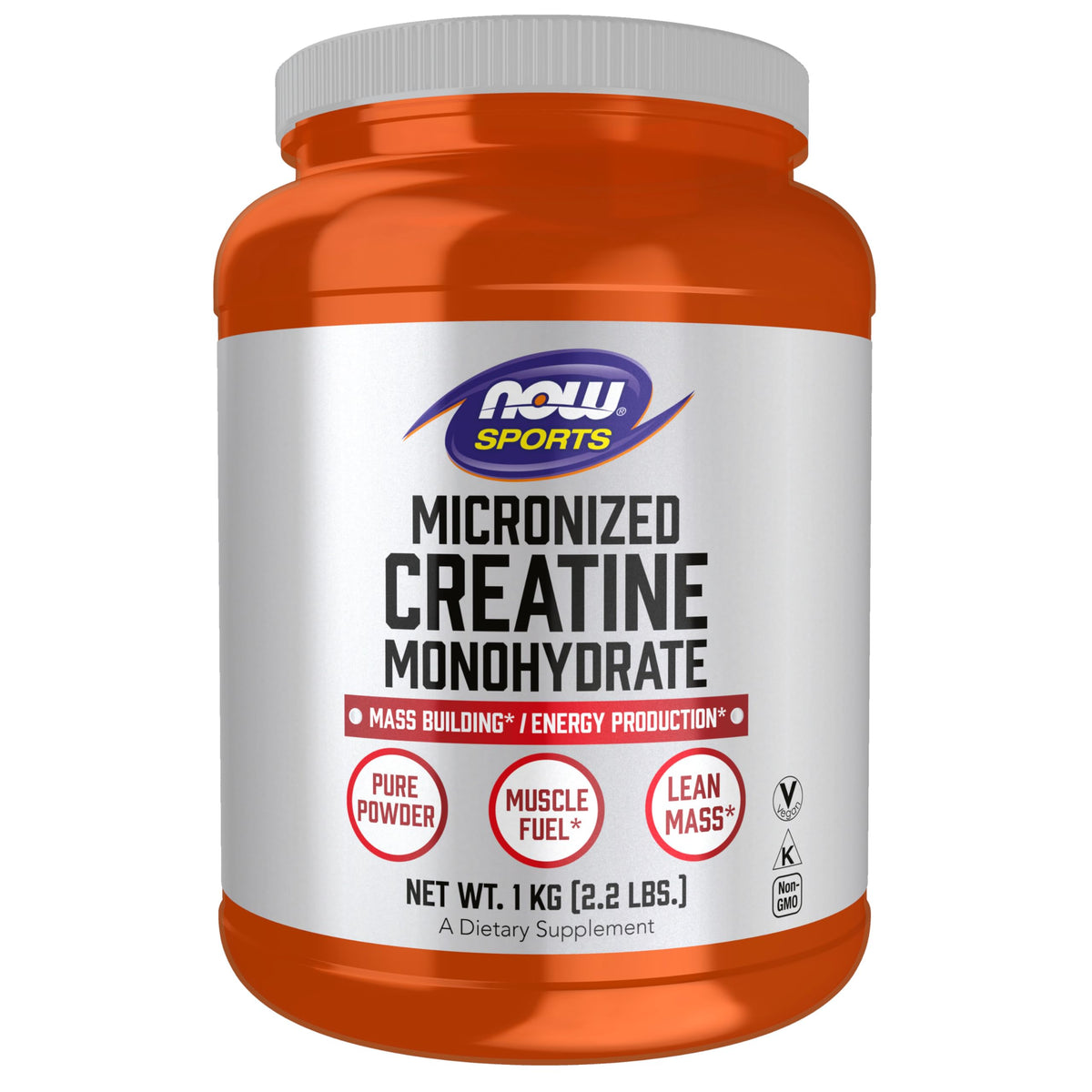 NOW Foods creatina micronizada en polvo para energía y rendimiento en entrenamientos cortos