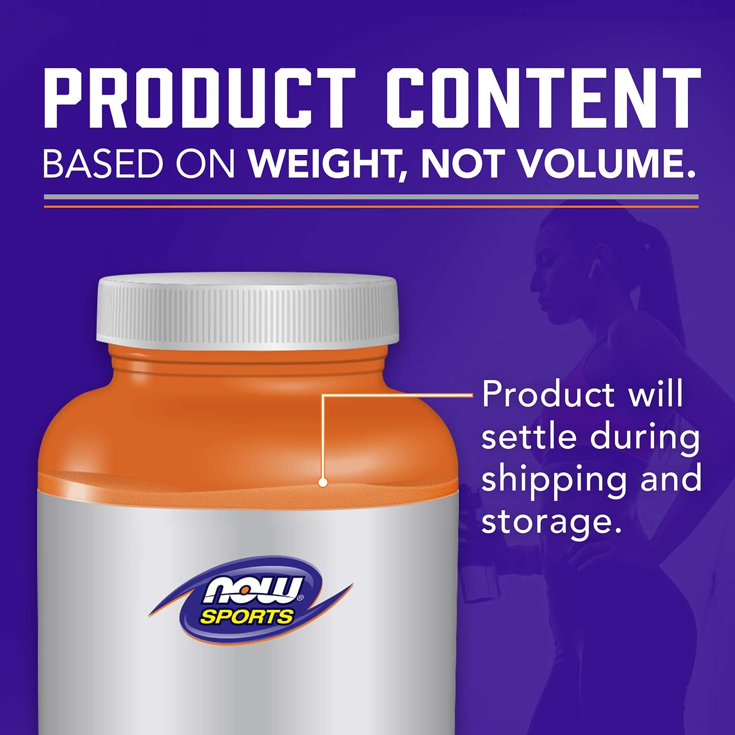 NOW Foods creatina monohidrato – envase elaborado en Estados Unidos.