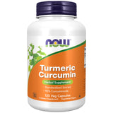 NOW Foods Curcumina en cápsulas vegetales para uso diario y bienestar.