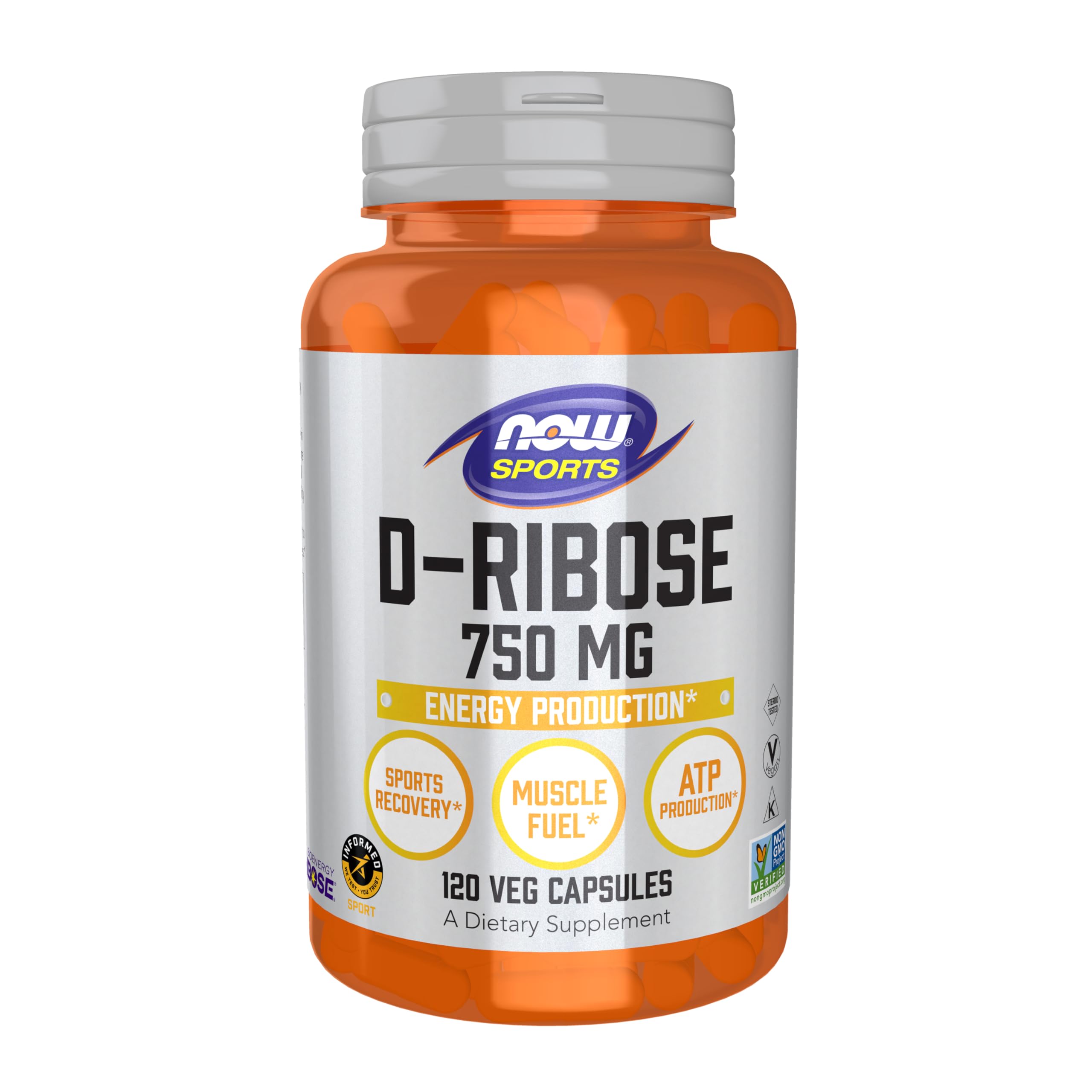NOW Foods D-Ribosa 750 mg cápsulas: posible apoyo a la energía durante el entrenamiento