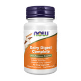 NOW Foods Dairy Digest Complete, bote de cápsulas para apoyo digestivo diario.