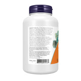 NOW Foods Etiqueta del frasco con certificaciones y trazabilidad.